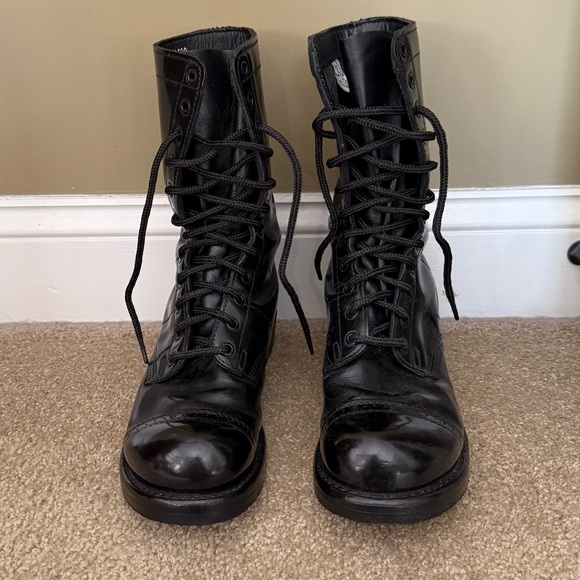 Corcoran Black Genuine Leather 10” Jump Boot Combat Motorcycle Grunge Size 8E - Picture 5 of 13